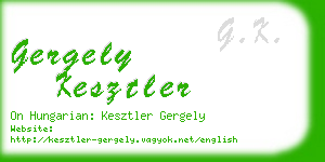 gergely kesztler business card